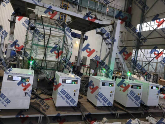 【電磁感應加熱設備應用】36T主泵泵殼內壁堆焊預熱和消氫