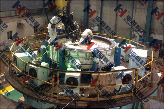 【高頻感應加熱設備應用】華龍一號蒸發器管板一次側表面堆焊的預熱