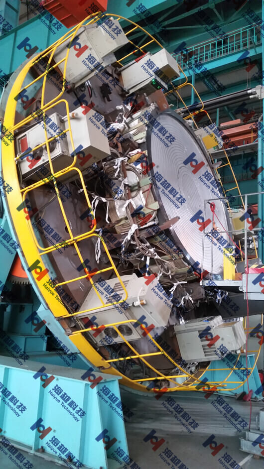 【高頻感應加熱設備應用】華龍一號蒸發器管板一次側表面堆焊的預熱