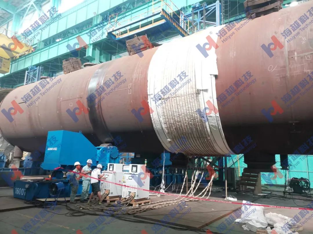 直徑5900mm，壁厚138+8mm，熱處理溫度550±10℃