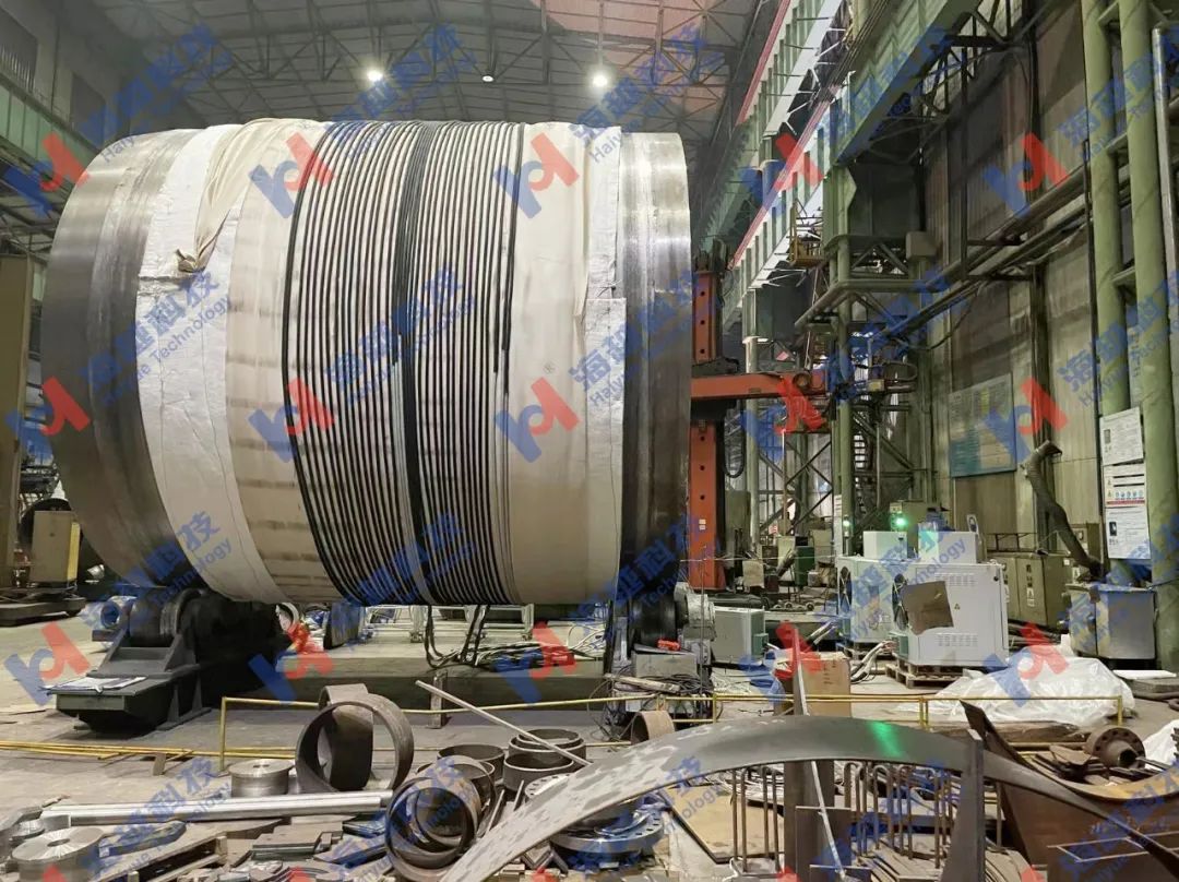 直徑5000mm，壁厚300mm，熱處理溫度705±14℃